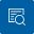 Map Search Icon - blue magnify glass