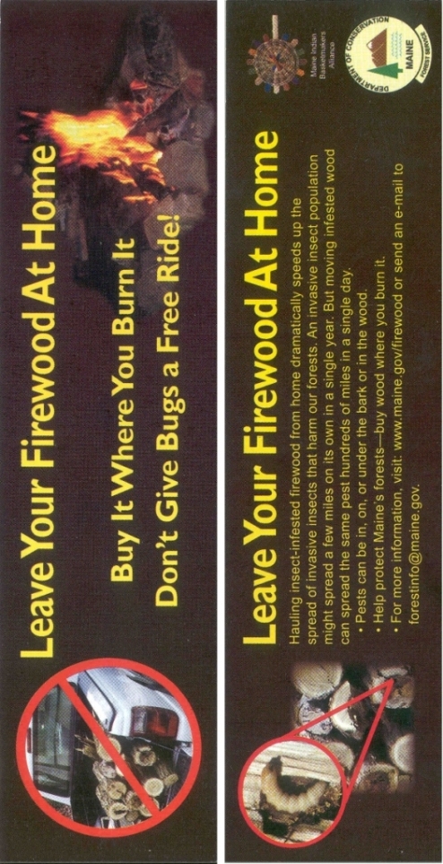 Bookmark: "Leave Your Firewood At Home" (2" x 8")